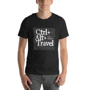 unisex-staple-t-shirt-black-heather-front-68e4d679e52f0.jpg CTRL,ART, TRAVEL T-shirt