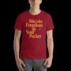 unisex-staple-t-shirt-cardinal-front-68e14a25d1c56.jpg Bitcoin T-shirt (Bitcoin Freedom in your Pocket)